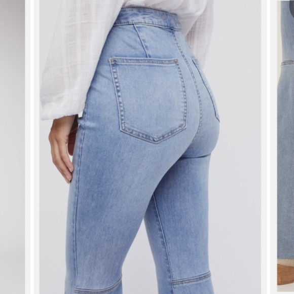 Free People Float On Flare Jeans Bermondsey Blue - Picture 6 of 6